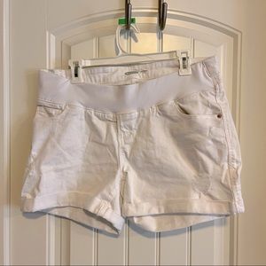 Old Navy Low Front Panel White Denim Shorts